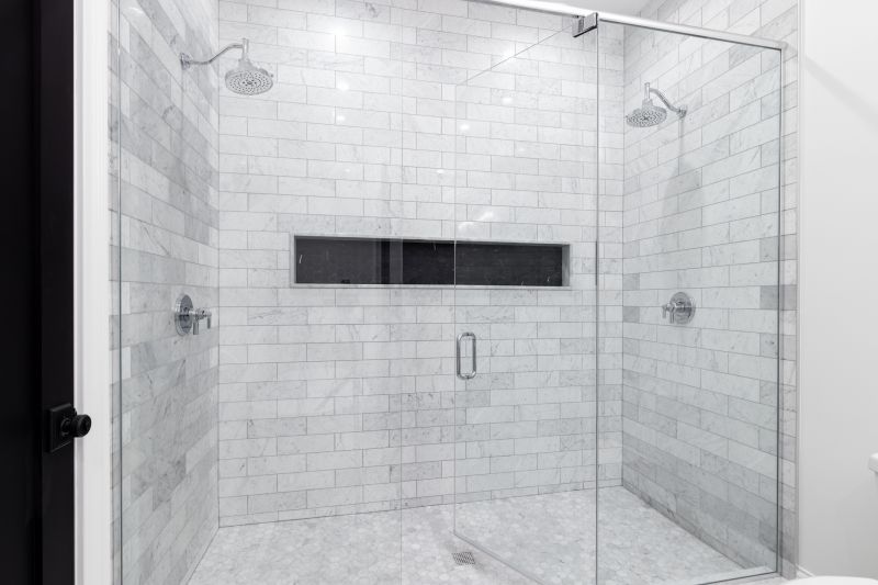 Open Concept Shower with Minimal Frame
